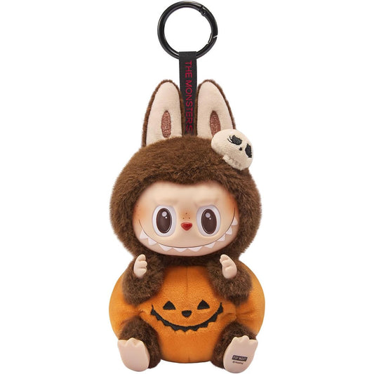 Pop Mart Labubu The Monsters Happy Halloween Party Series-Sitting Pumpkin Vinyl Plush Pendant (Original)